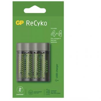 Cargador de Baterías GP Speed M451 con 4 Pilas Recargables AA ReCyko 2700mAh