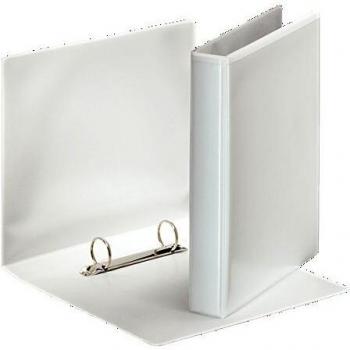 Carpeta de anillas de presentación Esselte A5, 2 anillas D, 25 mm, con 2 bolsillos exteriores, blanca