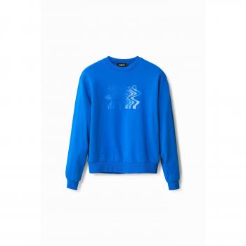 Desigual Women's Mambo Blue Print Long Sleeve Sweatshirt 2XL
