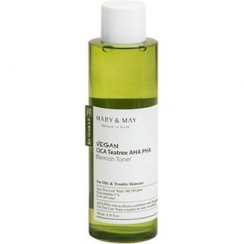 MARY & MAY Cica Tea Tree AHA PHA Soothing Toner for Problem Skin, Acne 200 ml