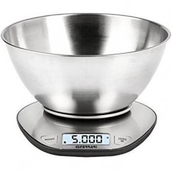 Báscula de Cocina Electrónica G3 Ferrari G20062 Inox 5kg, LCD Retroiluminado, Alta Precisión