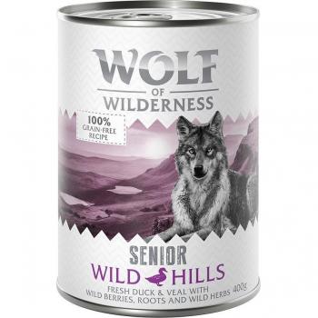 Wolf of Wilderness Senior 24 x 400 g - Pack Ahorro - Green Fields, con cordero