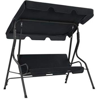 Anthracite Garden Swing Bench 170x110x153 cm