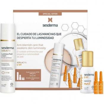 Sesderma Azelac Ru Fluido Luminoso SPF 50 + C-Vit Mist Radiance Facial + C-Vit Intensive Serum Ampollas