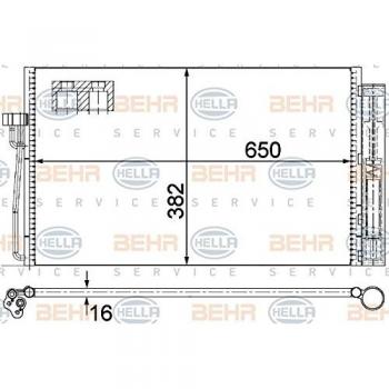 BEHR HELLA SERVICE 8FC 351 301-334 Condensador, aire acondicionado