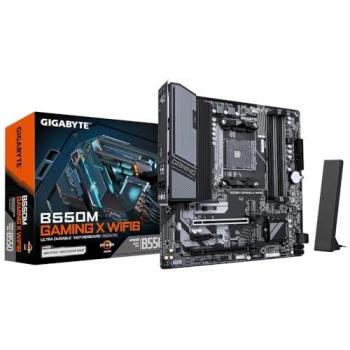 Placa Base GIGABYTE B550M GAMING X WIFI6 - Compatible con Procesadores AMD Ryzen 5000, VRM de 5+3 Fases, Soporta hasta 3200 MHz DDR4, 1x M