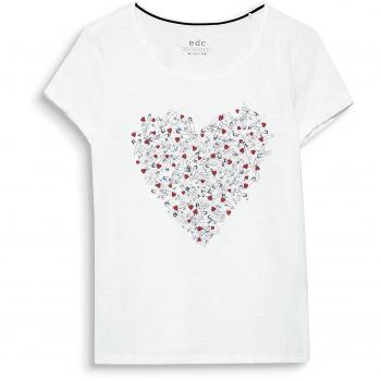 edc by ESPRIT 018cc1k021, Camisa Manga Larga para Mujer, Blanco