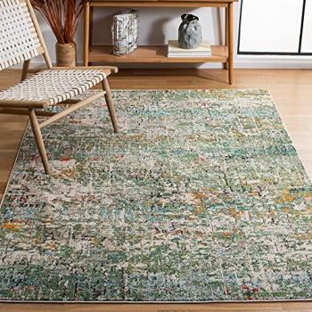Safavieh Madison Contemporary Green Geometric Area Rug 120 x 180 cm
