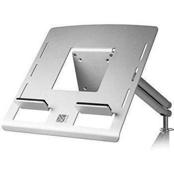 Soporte para portátil R-Go Morelia, compatible con brazos de monitor Caparo y Zepher, color plata