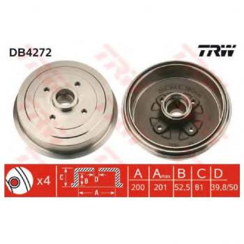 Tambor de freno TRW DB4272 - Alta calidad y rendimiento superior