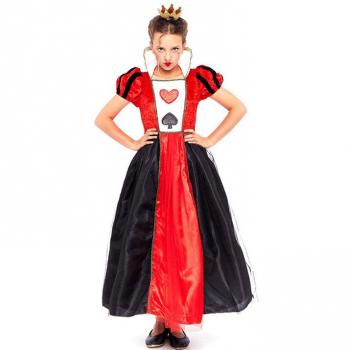 Disfraz de Reina de Corazones Rojo y Negro para niña