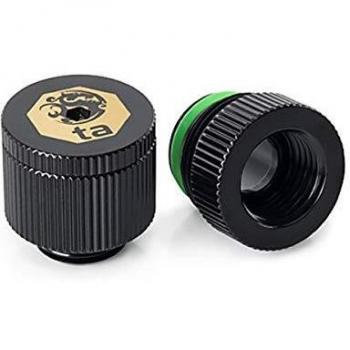 Bitspower Touchaqua Salida de Agua G1/4 Pulgadas Rosca Macho - Paquete de 2, Negro