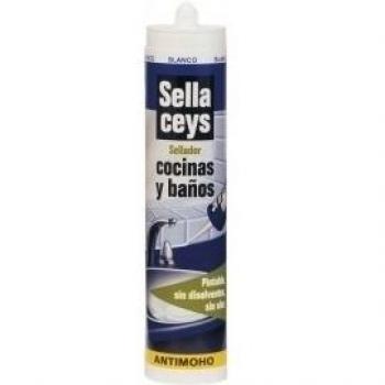 Ceys M128789 - Silicona sellaceys cocina/baño 280ml-blanco