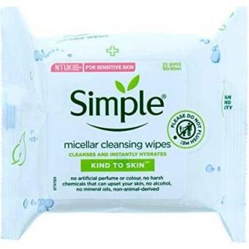 Simple Kind Piel Micelar Limpiadora Wipes, 1x25 toallitas