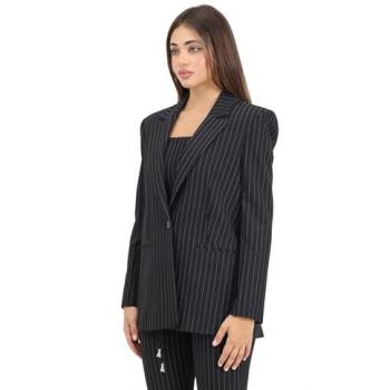 Patrizia Pepe Women's Black Single-Breasted Blazer Size 42