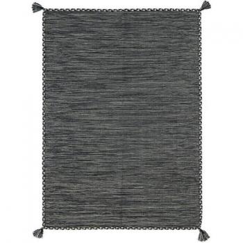 Alfombra Sahara 100% algodón trenzado gris 190 x 290 cm