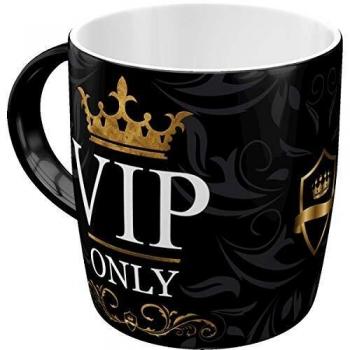 Nostalgic-Art Taza de café Retro Achtung – VIP Only – Idea de Regalo para Gamers, Cerámica, Divertido diseño Vintage con Frase