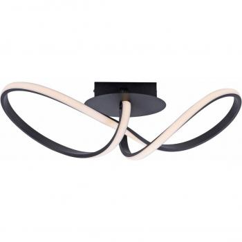 Plafón LED regulable en 3 pasos negro 61 cm - Viola Due