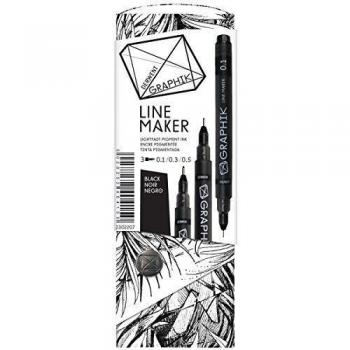 Derwent Graphik Línea Hacedor Dibujo Bolígrafos - Negro