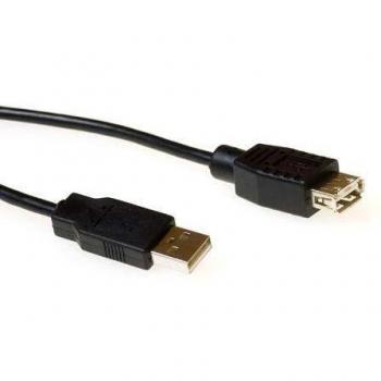 ACT USB 2.0 Extension Cable, 5.0m, Type A - A, Black 5m USB A USB A Negro - Cable USB