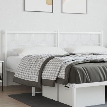 Cabecero de metal blanco de 200 cm Vidaxl