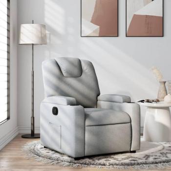 Sillón reclinable de tela gris claro vidaXL con opciones en gris oscuro, negro y más, ideal para dormitorio, cómodo, tipo silla relax y sofá de ocio