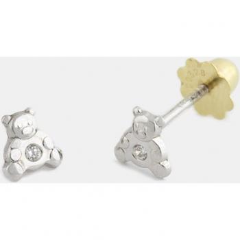Pendientes de bebé de oro con circonita
