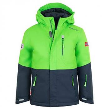 Chaqueta de Esquí para Niños Trollkids Hallingdal Verde Brillante 110 cm
