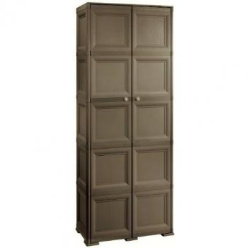 Tontarelli wenge armario omnimodus 5 estantes y 4 compartimentos abiertos 1 puntal modelo 10 modulos
