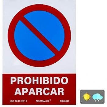 Normaluz RD40040 - Señal Prohibido Aparcar PVC Glasspack 0,7 mm 21x30 cm