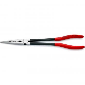 Alicate de Punta Fina KNIPEX 28 71 280 - Alicates Universales Rectos, Mango Antideslizante, Acero Forjado de Alta Calidad, Ideal para Precisión y Trabajo en Espacios Reducidos
