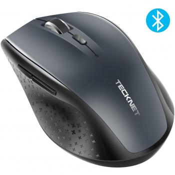 TeckNet Bluetooth Mouse, 3000DPI Wireless Mouse, 24 Month Battery Life With Battery Indicator, 3000/2000/1600/1200/800 dPi