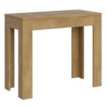 Consola extensible Bora 90x42/302 cm efecto madera roble natural