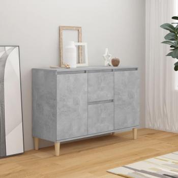 Aparador de madera ingeniería y aglomerado gris hormigón 103,5x35x70 cm, Mueble de Almacenaje de Salón, Buffet para salón Moderno, Armario Auxiliar, Armario de Almacen