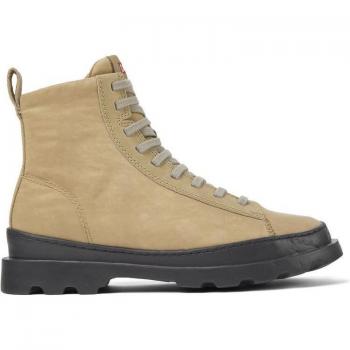 Camper Brutus Beige Women's Ankle Boots - Quality Cotton Fabric/Smooth Leather