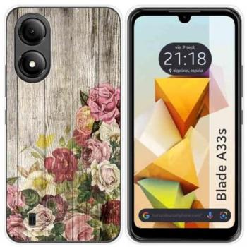 Funda Silicona para Zte Blade A33s con Diseño de Madera 08 y Dibujos