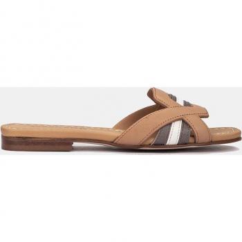 Sandalias Campello de mujer en piel color naranja