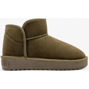 Botines D.Franklin Nordic Low Basic para Mujer – Botines Casual en Color Verde Oliva – Botines sin Cierre – Con Borreguito – Para Invierno – Cómodas – Tendencia – Modelo DFSH 370010