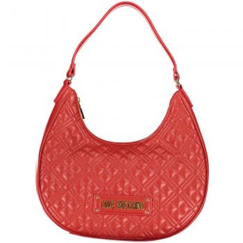 Love Moschino Red Polyethylene Shoulder Bag with Adjustable Shoulder Strap, Size: ONE SIZE