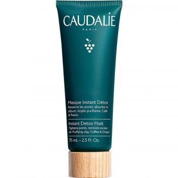 Caudalie Instant Detox Mask 75ml - detoxifying mask, clay-based formula, suitable for all skin types, helps to purify and brighten the complexion, contains grape marc and coffee extract, free from parabens and sulfates