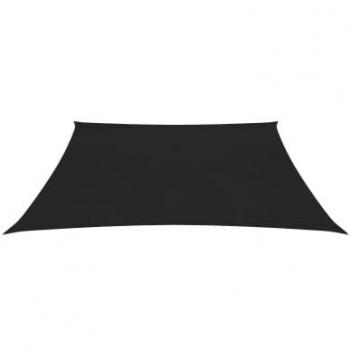 Toldo de vela HDPE 160 g/m² Negro 6x6 m