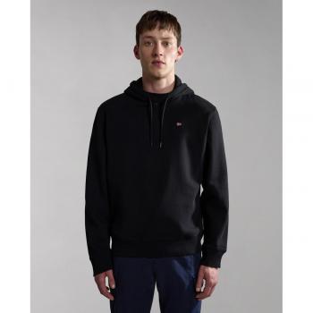 Napapijri Balis Black Cotton Hoodie for Men 3XL