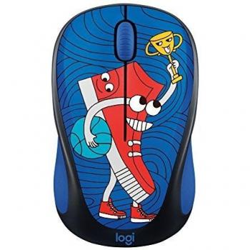 Logitech M238 Doodle Collection Sneakerhead - Ratón Inalámbrico con 15 Adhesivos Premium, Duración de Pilas de 12 Meses, Compatible con Windows, Mac, Chrome OS y Linux, Radio Inalámbrico 10M, 3 Botones y Receptor USB