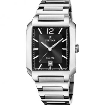 Reloj Festina F20677/4 On The Square de acero plateado