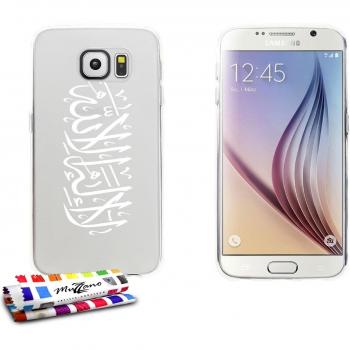 Carcasa Flexible Ultra-Slim SAMSUNG GALAXY S6 de exclusivo motivo [Shahada] [Transparente] de MUZZANO  + ESTILETE y PAÑO MUZZANO REGALADOS - La Protección Antigolpes ULTIMA, ELEGANTE Y DURADERA para su SAMSUNG GALAXY S6