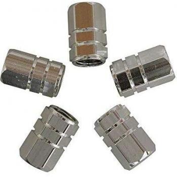 Tapones de Válvula de Aluminio HPAUTO 5 Piezas - Color Plata
