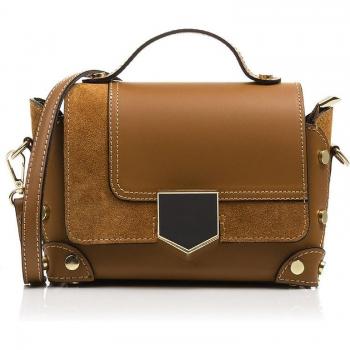 Bolso de mano Agerola Firenze Artegiani: Elegante diseño en piel auténtica italiana