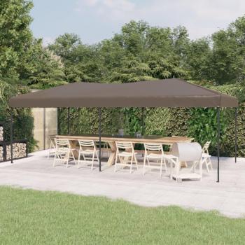 Carpa para Fiestas Plegable Toldo de Jardín Cenador de Camping 3x6 m Color Azul, Blanco, Crema y Gris Topo