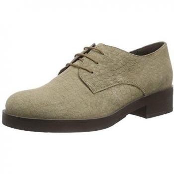 Virus 26050 - zapato oxford de cuero mujer, color beige, talla 37