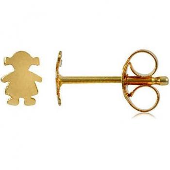 Córdoba Jewels | Pendientes en plata de ley 925 bañada en oro con diseño Niña Gold